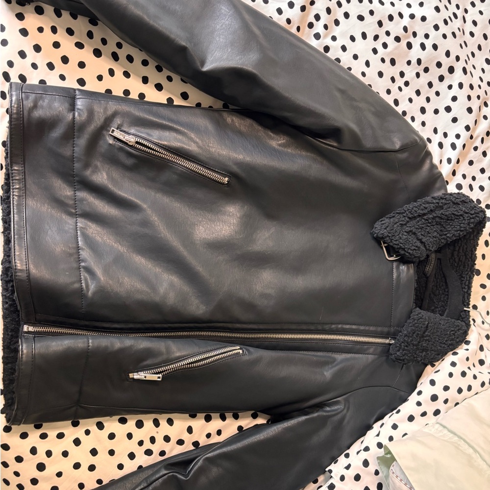 Hollister Black Shearling Jacket